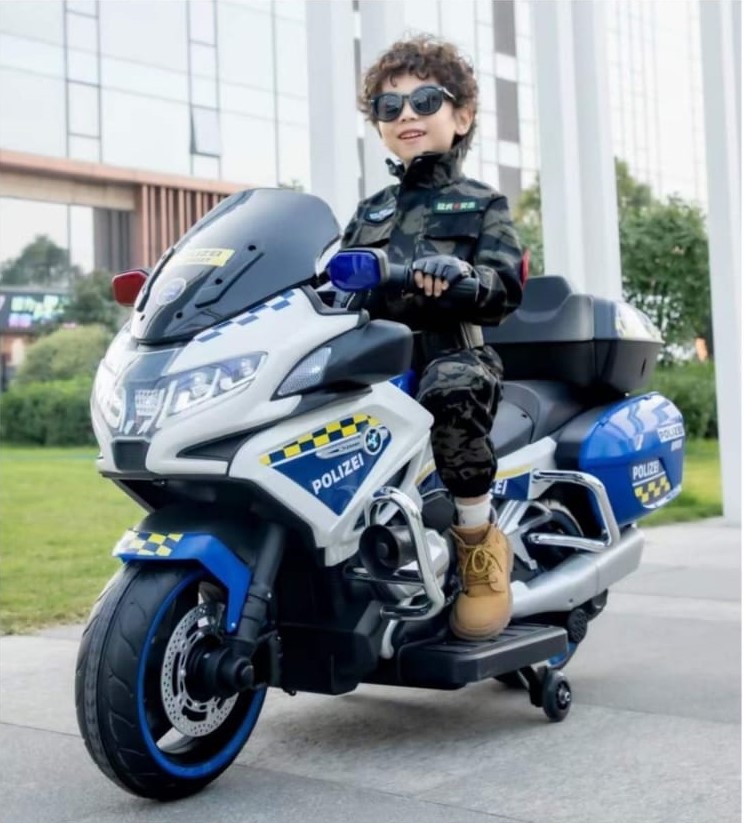 Giftoliaa Ride on 12 v BMW POLICE BIKE Electric Motorcycle for kids